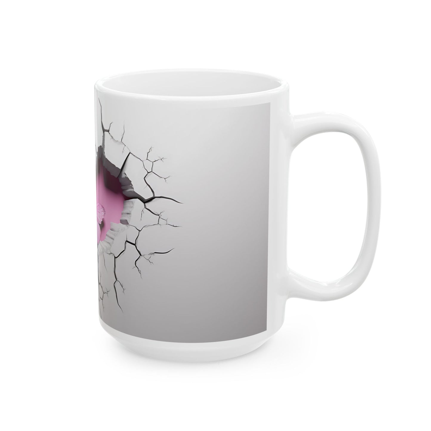 Cracked Heart Butterfly Ceramic Mug | 15oz | Unique Gift for Love & Friendship | Valentine Gift