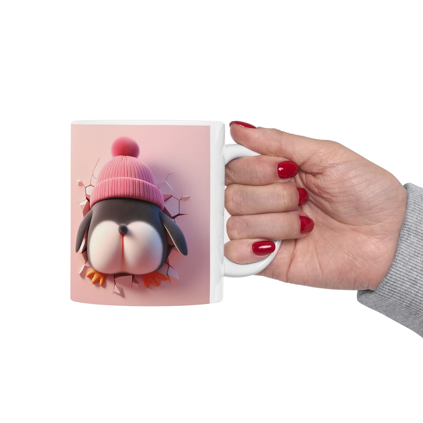 Cute Penguin Ceramic Mug - Perfect Gift for Animal Lovers - Valentine Gift (11oz)