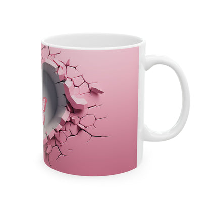 Broken Heart Butterfly Ceramic Mug - 11oz - Perfect Gift for Loved Ones