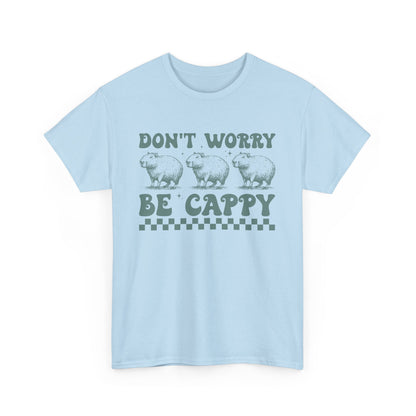 Don't Worry Be Cappy Unisex Heavy Cotton Tee - Fun Graphic T-Shirt for Casual Wear