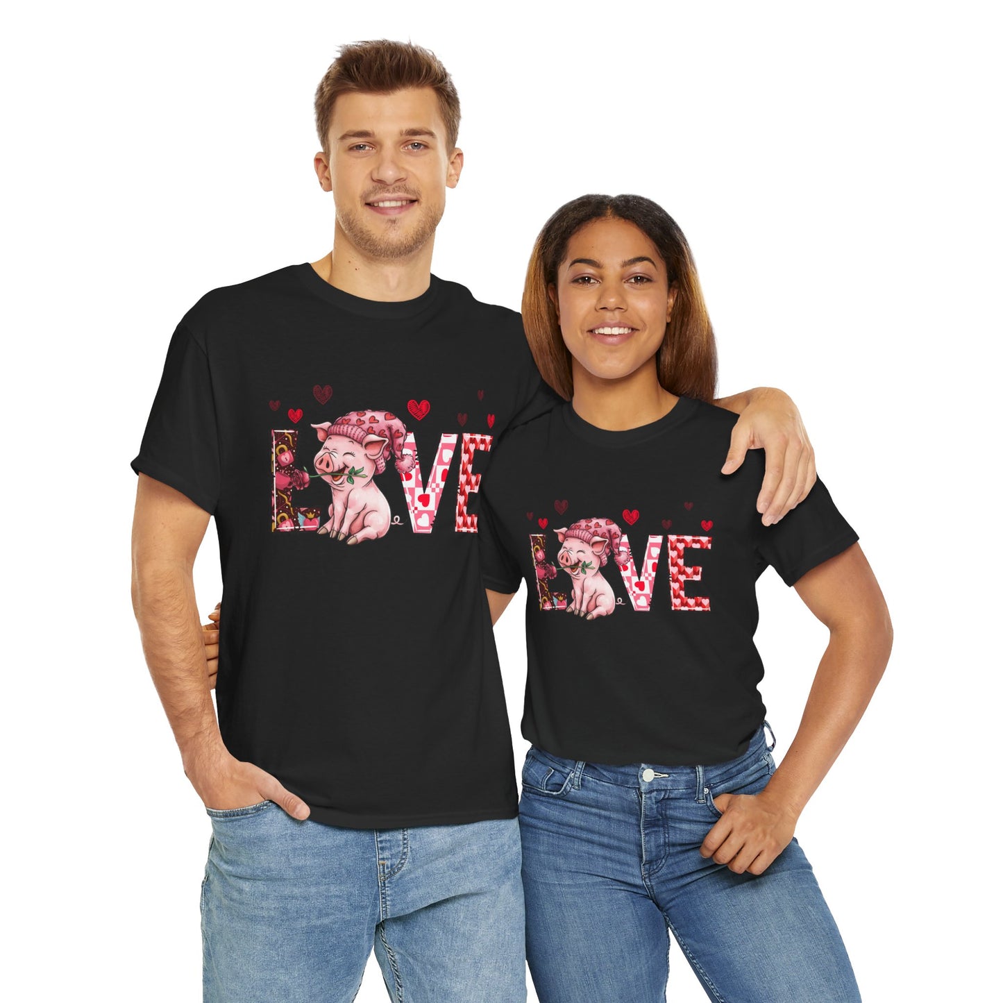 Valentine Pig Love Unisex Tee