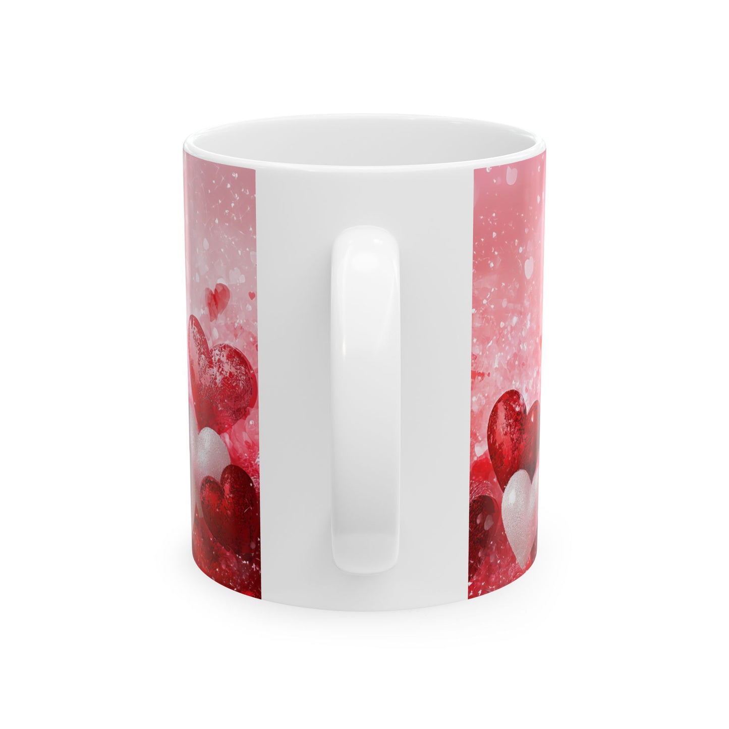 Romantic Heart Ceramic Mug - Perfect Gift for Valentine's Day, Anniversaries & Love Celebrations