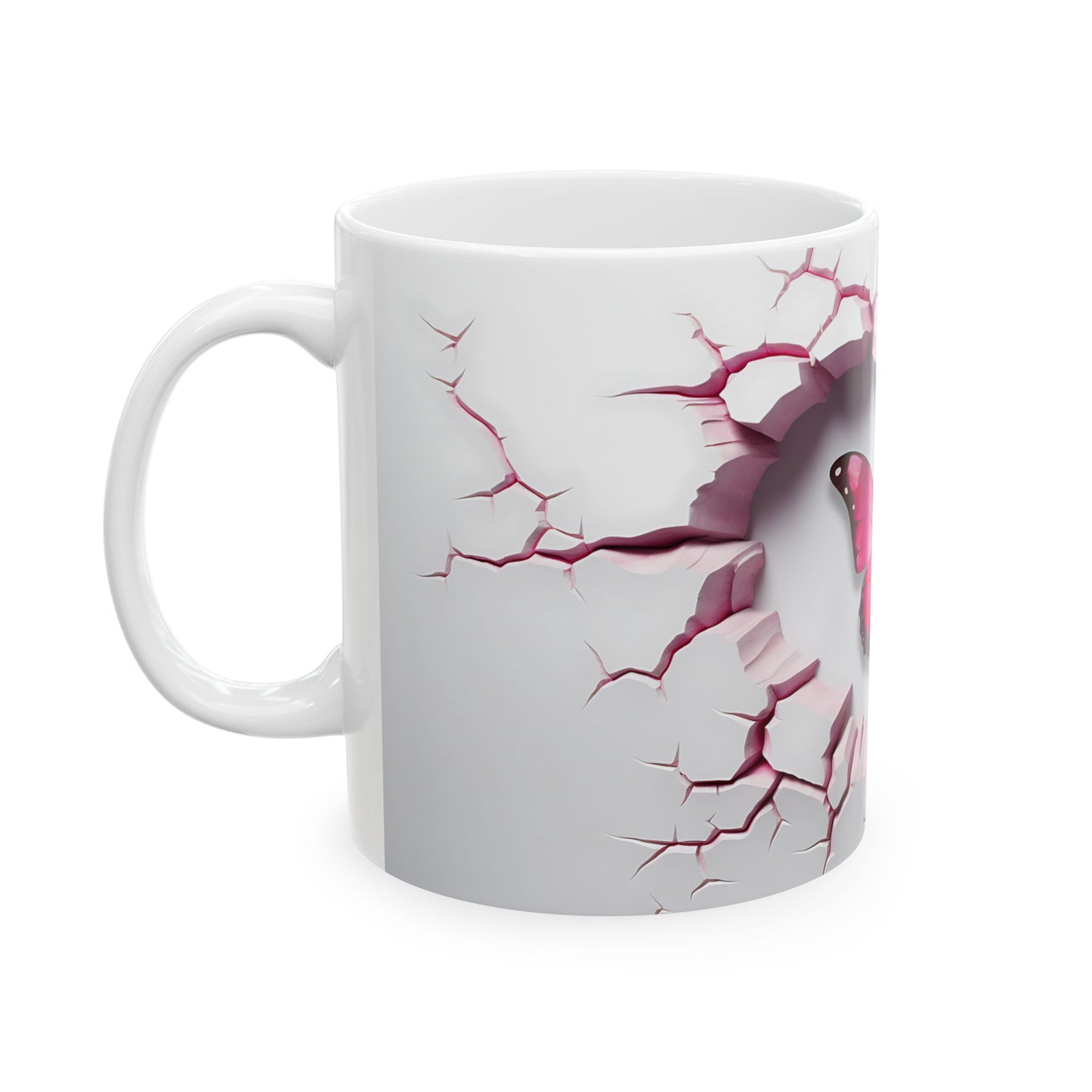 Broken Heart Ceramic Mug - Perfect Gift for Heartbreakers and Art Lovers