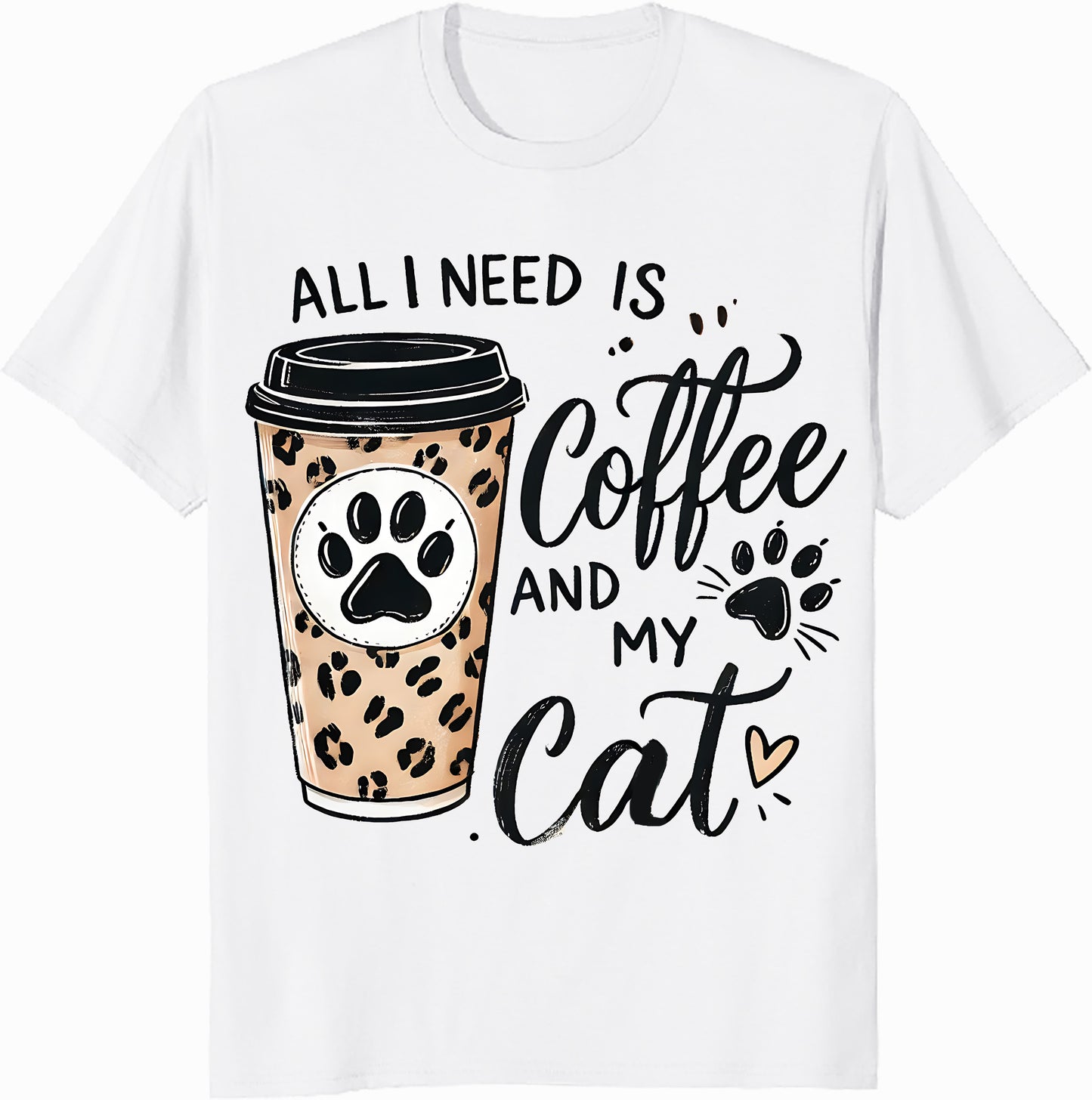 Coffee & Cat Lover Unisex Heavy Cotton Tee