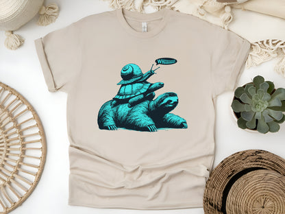 Sloth Turtle Snail Shirt, Funny Piggyback Animal Tee, Lazy Cute Animal Lover T-Shirt, Relaxed Chill Mode Unisex Tee