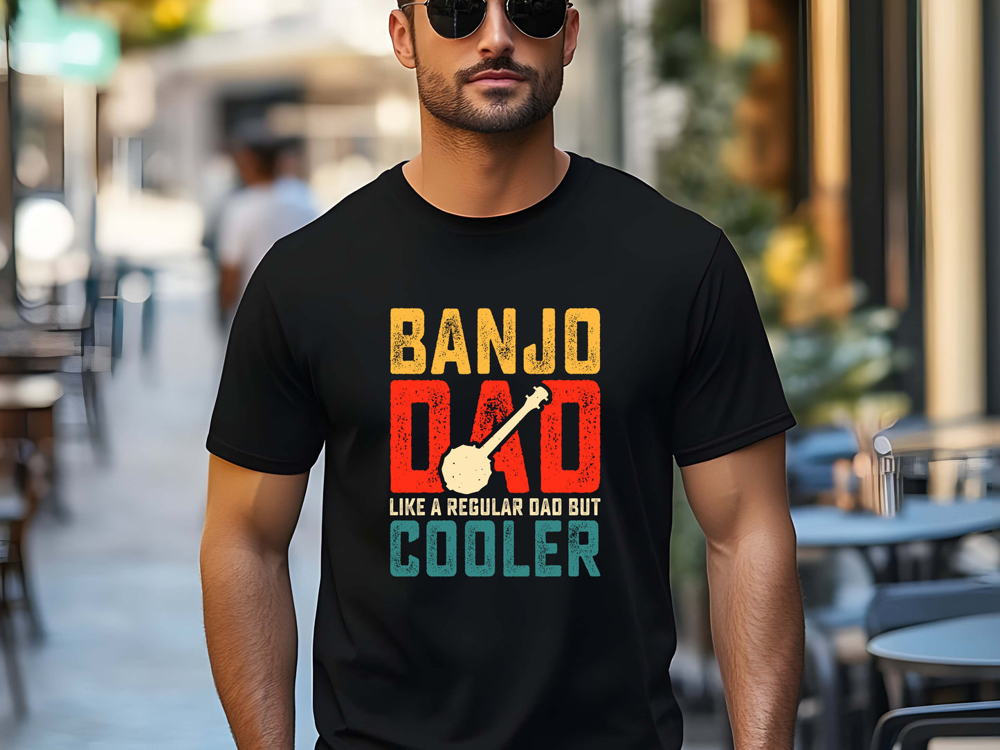 Banjo Dad T-Shirt – Funny Father’s Day Gift, Banjo Player Shirt, Bluegrass Music Tee, Dad Musician Gift, Folk Instrument Lover Shirt