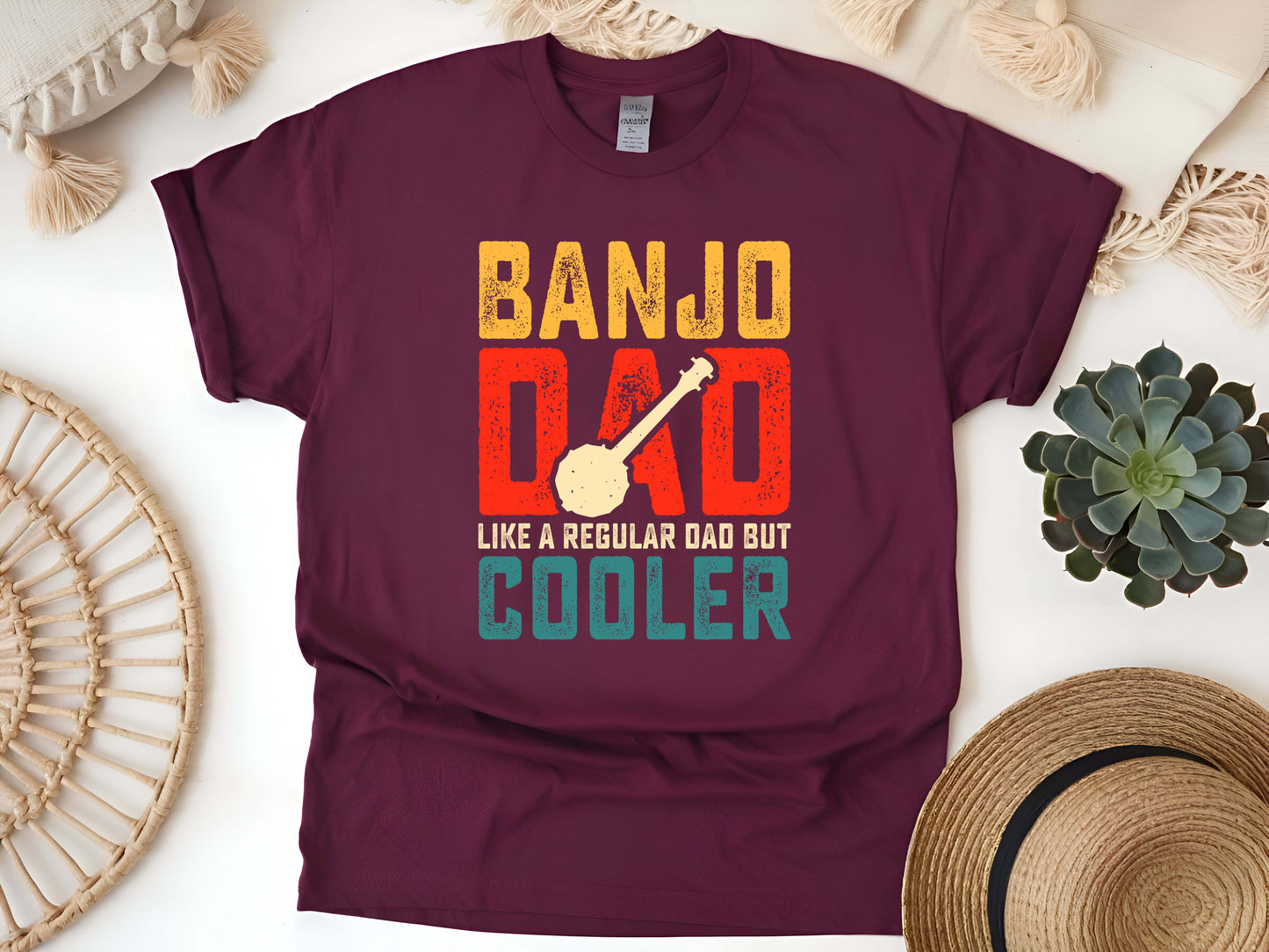 Banjo Dad T-Shirt – Funny Father’s Day Gift, Banjo Player Shirt, Bluegrass Music Tee, Dad Musician Gift, Folk Instrument Lover Shirt