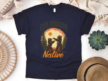 Colorado Native Bear T-Shirt – Outdoor Hiking Tee, Wildlife Mountain Adventure Shirt, Nature Lover Gift, Unisex Camping Graphic Tee