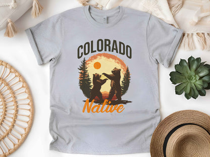 Colorado Native Bear T-Shirt – Outdoor Hiking Tee, Wildlife Mountain Adventure Shirt, Nature Lover Gift, Unisex Camping Graphic Tee