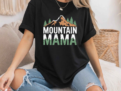 Mountain Mama Shirt, Outdoors Hiking Tee, Nature Lover T-Shirt, Adventure Wilderness Gift, Unisex Camping Explorer Tee