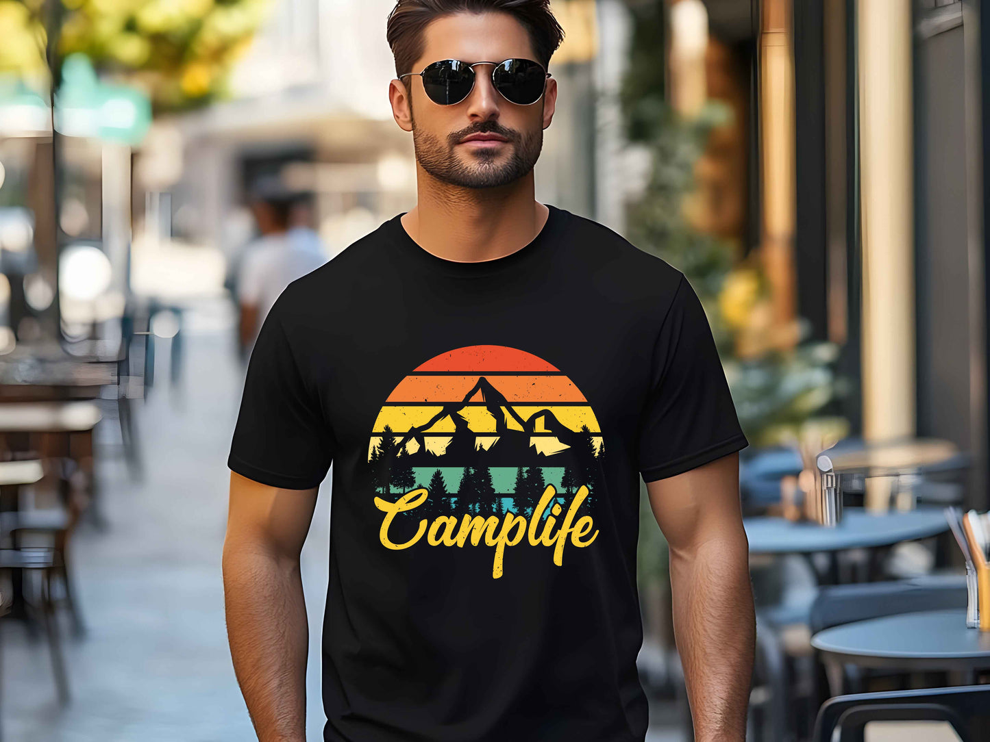 Retro Camping Shirt, Hiking Nature Tee, Outdoor Adventure T-Shirt, Vintage Wilderness Gift, Unisex Mountain Explorer Tee