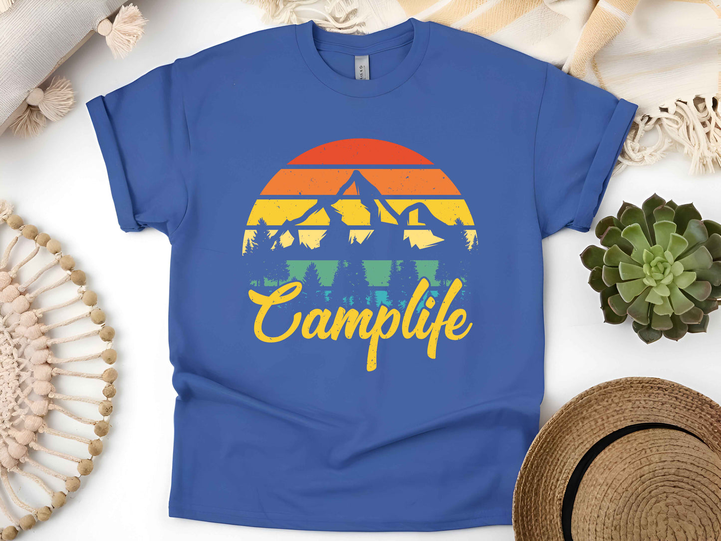 Retro Camping Shirt, Hiking Nature Tee, Outdoor Adventure T-Shirt, Vintage Wilderness Gift, Unisex Mountain Explorer Tee