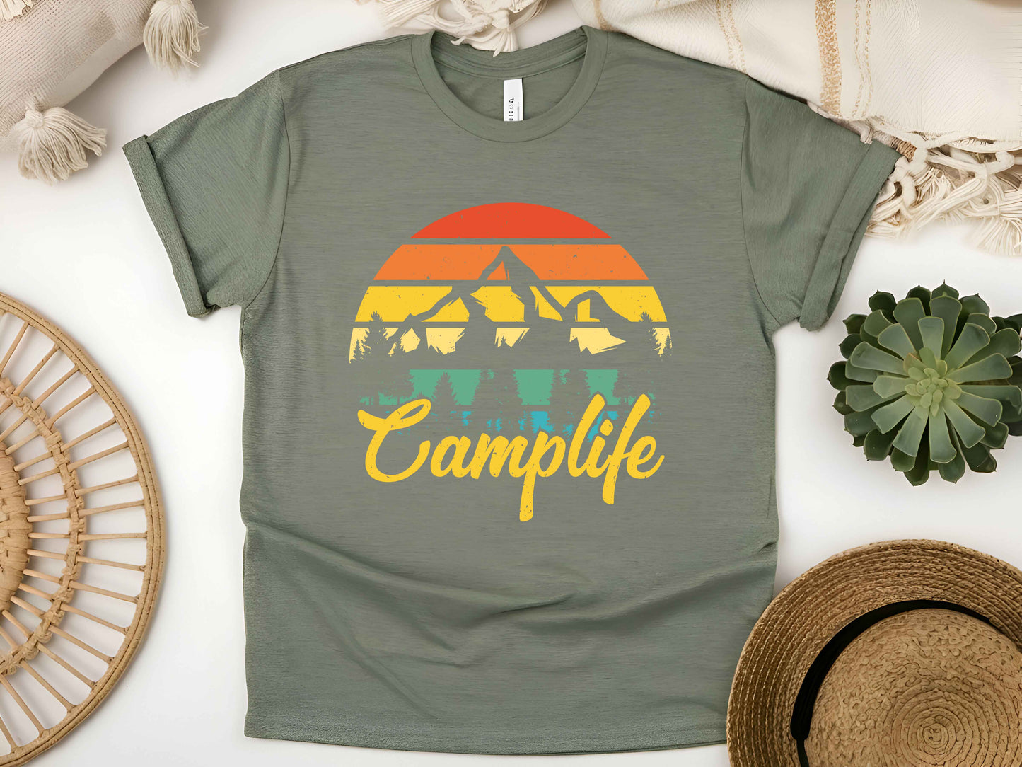 Retro Camping Shirt, Hiking Nature Tee, Outdoor Adventure T-Shirt, Vintage Wilderness Gift, Unisex Mountain Explorer Tee