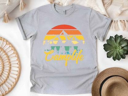 Retro Camping Shirt, Hiking Nature Tee, Outdoor Adventure T-Shirt, Vintage Wilderness Gift, Unisex Mountain Explorer Tee