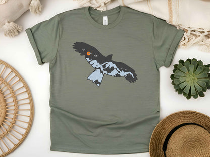 Eagle Adventure Shirt, Outdoor Nature Lover Tee, Wildlife Explorer T-Shirt, Hiking Camping Gift, Unisex Wilderness Tee