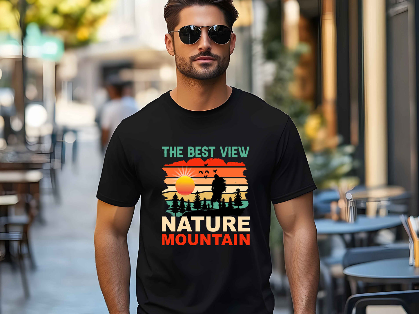 "The Best View" Nature Mountain T-Shirt – Adventure, Hiking & Outdoor Explorer Tee