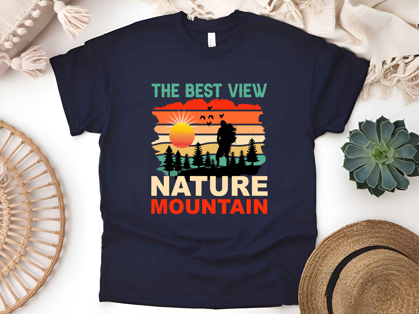 "The Best View" Nature Mountain T-Shirt – Adventure, Hiking & Outdoor Explorer Tee