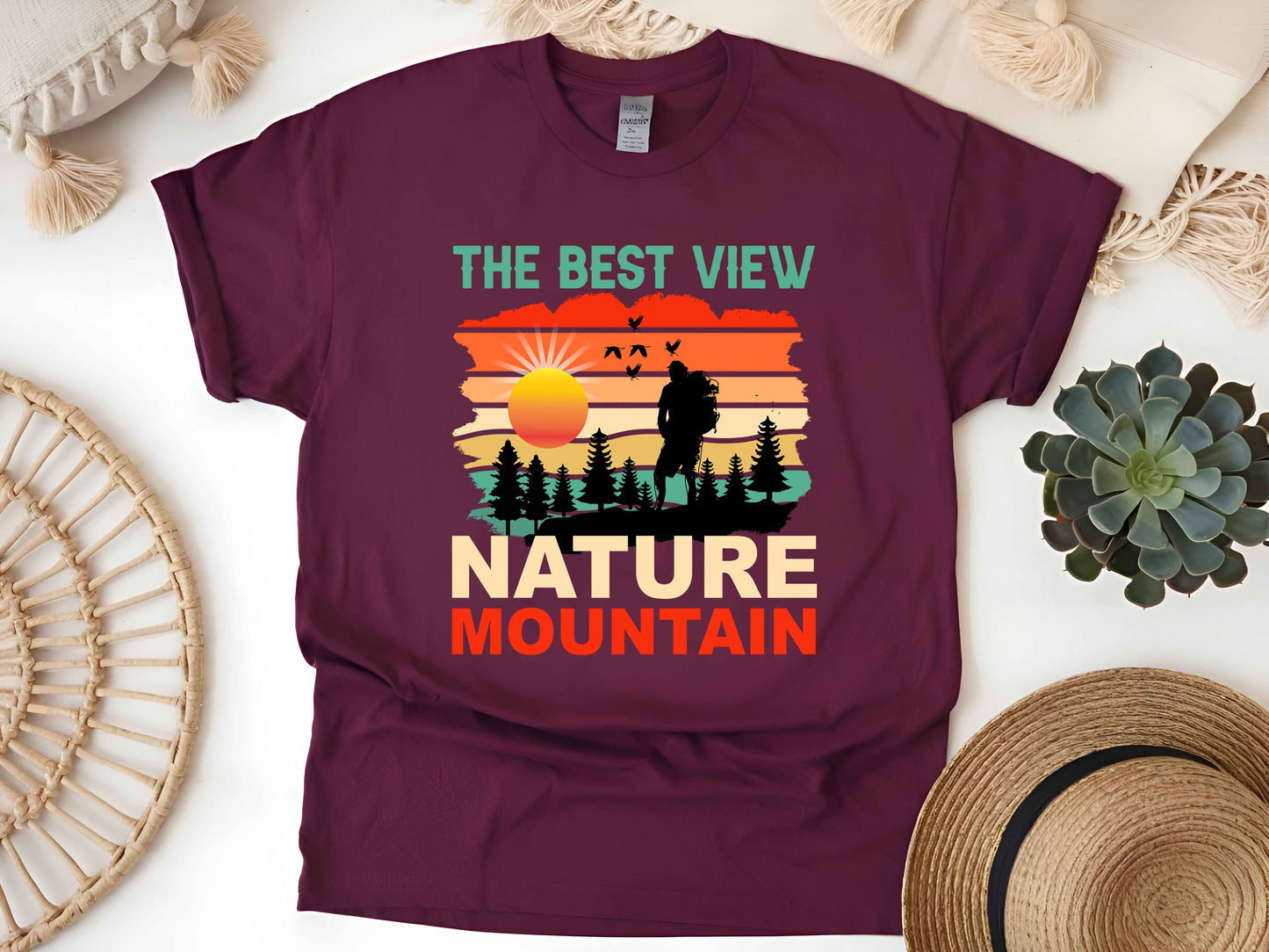 "The Best View" Nature Mountain T-Shirt – Adventure, Hiking & Outdoor Explorer Tee