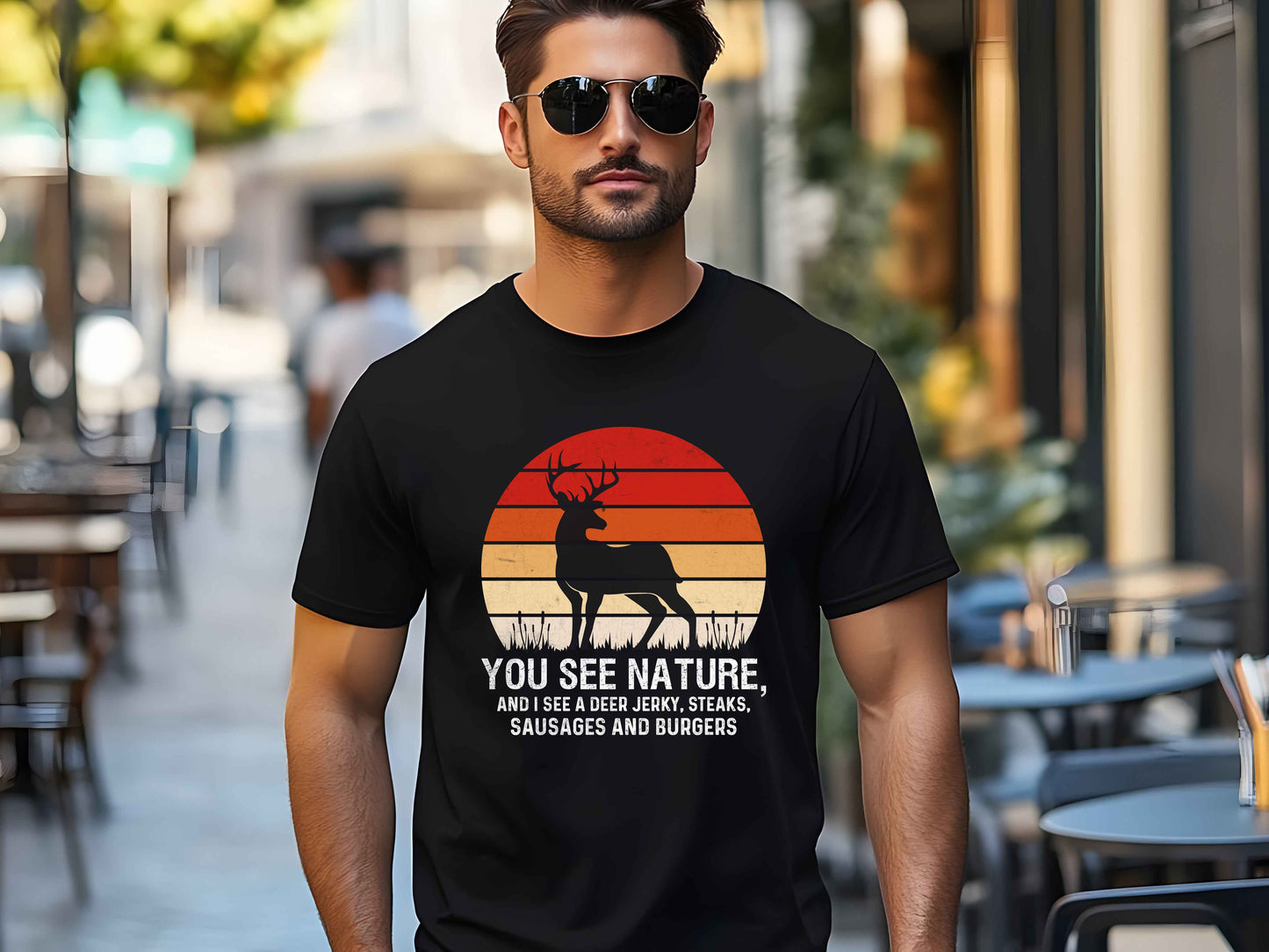 "Hunting – You See Nature" T-Shirt for Men – Outdoor Wildlife Hunter Tee