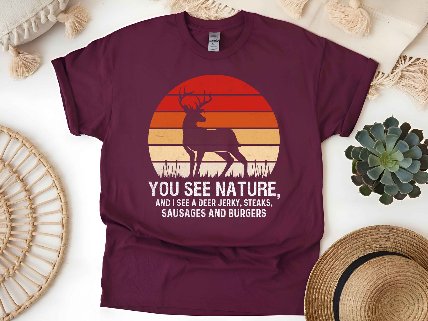 "Hunting – You See Nature" T-Shirt for Men – Outdoor Wildlife Hunter Tee