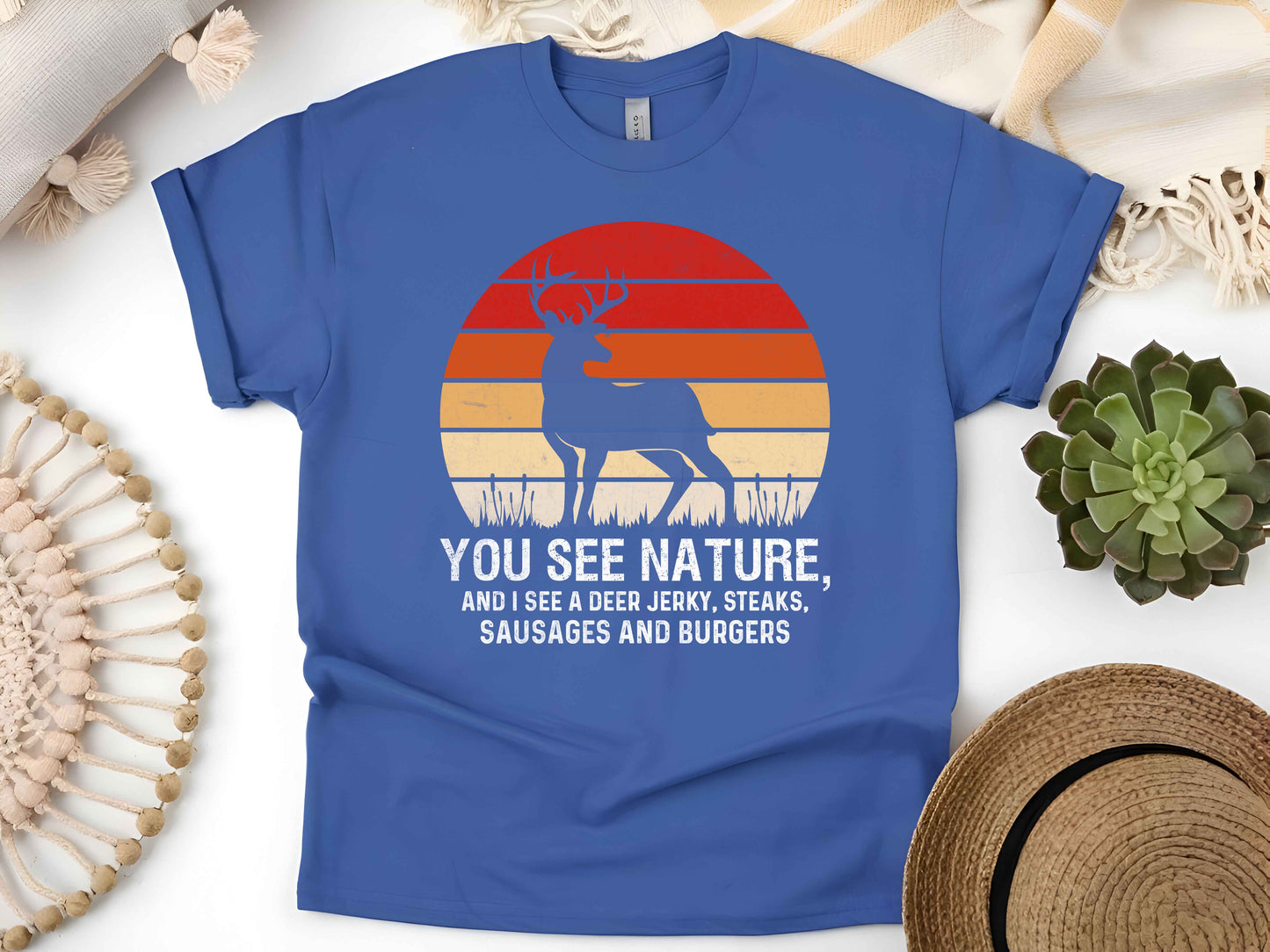 "Hunting – You See Nature" T-Shirt for Men – Outdoor Wildlife Hunter Tee