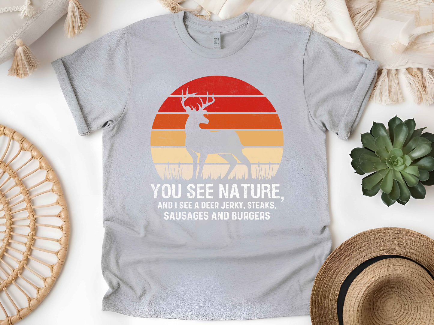 "Hunting – You See Nature" T-Shirt for Men – Outdoor Wildlife Hunter Tee