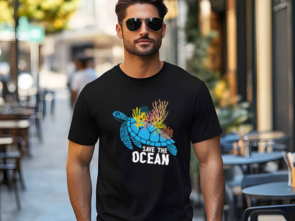 Save Our Ocean Turtle Shirt, Protect Sea Life Tee, Nature Lover Unisex T-Shirt, Marine Conservation Gift, Eco-Friendly Activist Shirt