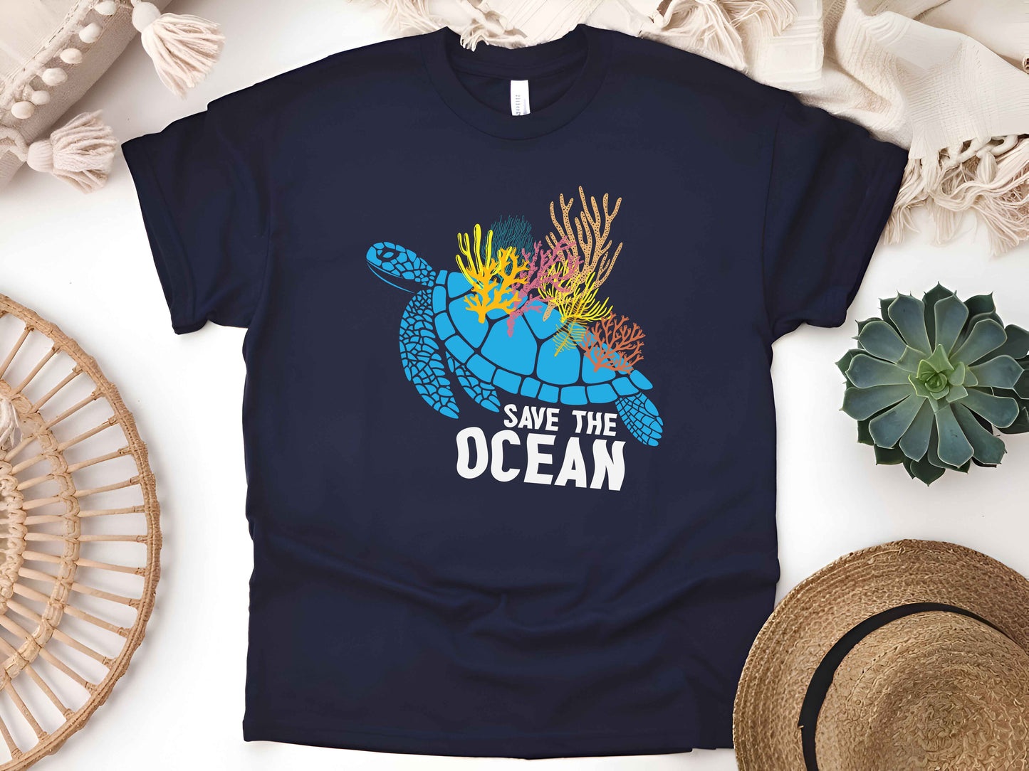 Save Our Ocean Turtle Shirt, Protect Sea Life Tee, Nature Lover Unisex T-Shirt, Marine Conservation Gift, Eco-Friendly Activist Shirt