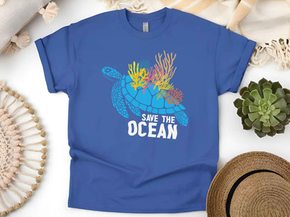 Save Our Ocean Turtle Shirt, Protect Sea Life Tee, Nature Lover Unisex T-Shirt, Marine Conservation Gift, Eco-Friendly Activist Shirt