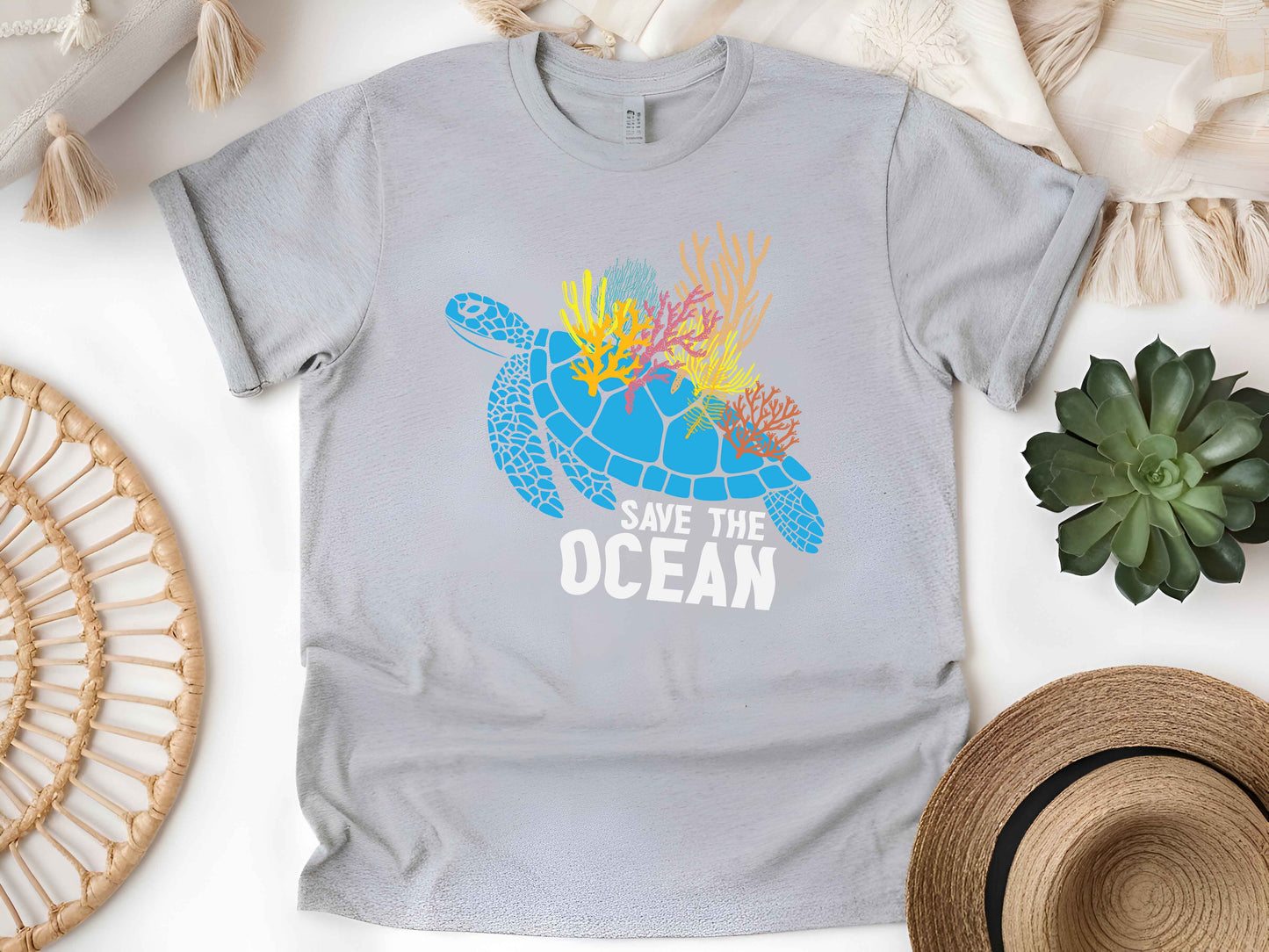 Save Our Ocean Turtle Shirt, Protect Sea Life Tee, Nature Lover Unisex T-Shirt, Marine Conservation Gift, Eco-Friendly Activist Shirt