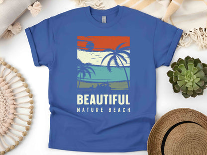 Vintage Summer Beach Tee, Retro Nature T-Shirt, Unisex Ocean Lover Shirt, Scenic Vacation Gift, Eco-Friendly Coastal Graphic Tee