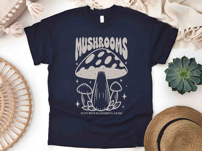 Mushroom Nature T-Shirt, Fungi Lover Graphic Tee, Unisex Forager Shirt, Mycology Gift, Adventure Hiking Mushroom Tee, Eco-Friendly