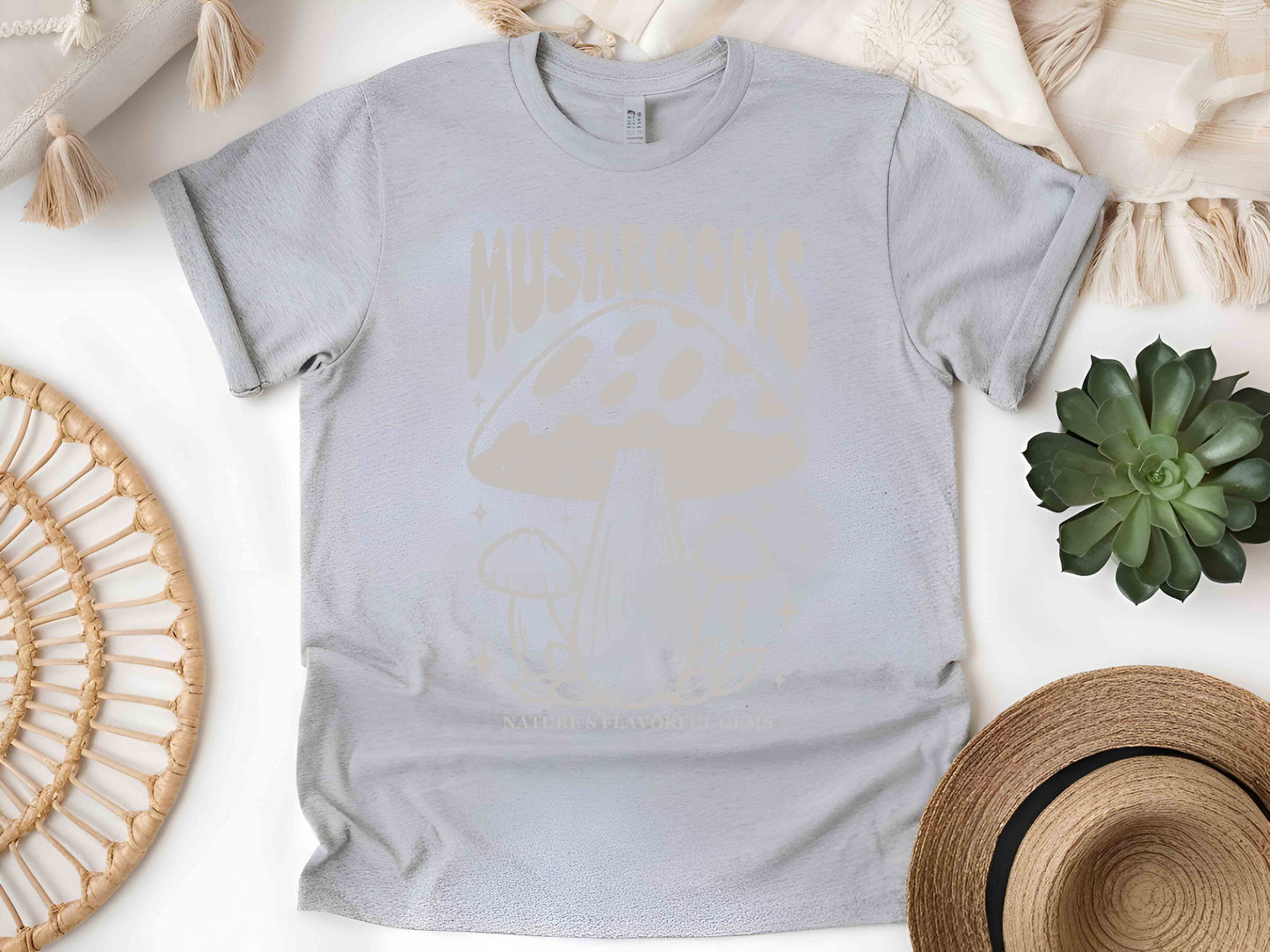 Mushroom Nature T-Shirt, Fungi Lover Graphic Tee, Unisex Forager Shirt, Mycology Gift, Adventure Hiking Mushroom Tee, Eco-Friendly