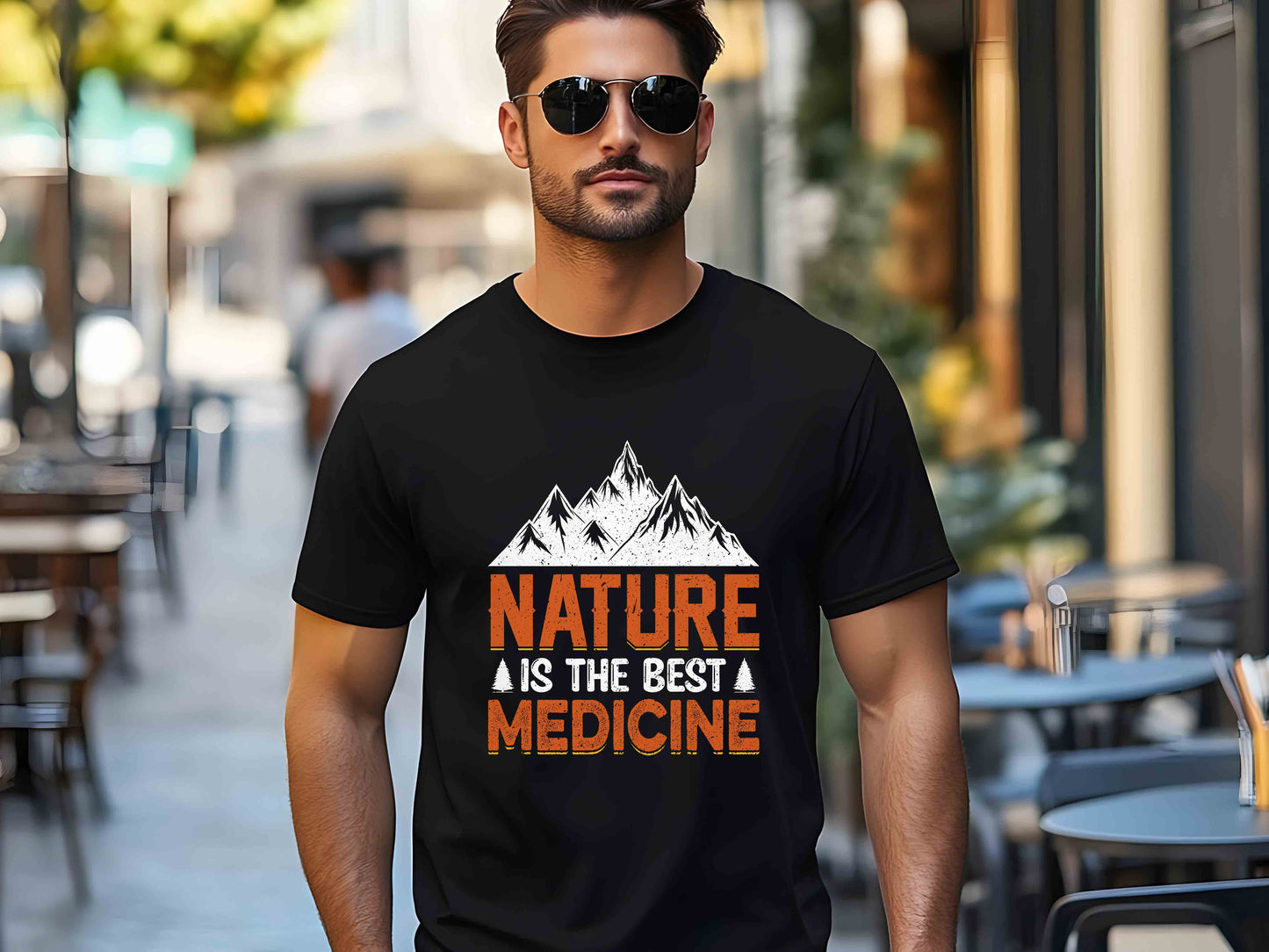 Nature is the Best Medicine T-Shirt – Unisex Eco-Friendly Tee for Outdoor Enthusiasts and Wellness Advocates