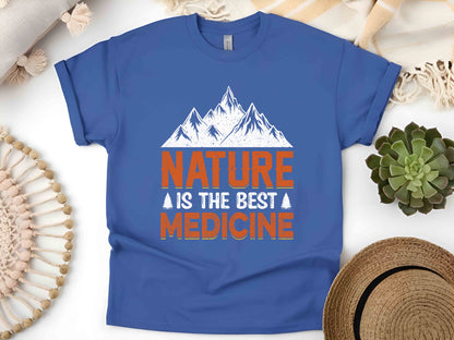 Nature is the Best Medicine T-Shirt – Unisex Eco-Friendly Tee for Outdoor Enthusiasts and Wellness Advocates