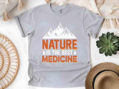 Nature is the Best Medicine T-Shirt – Unisex Eco-Friendly Tee for Outdoor Enthusiasts and Wellness Advocates