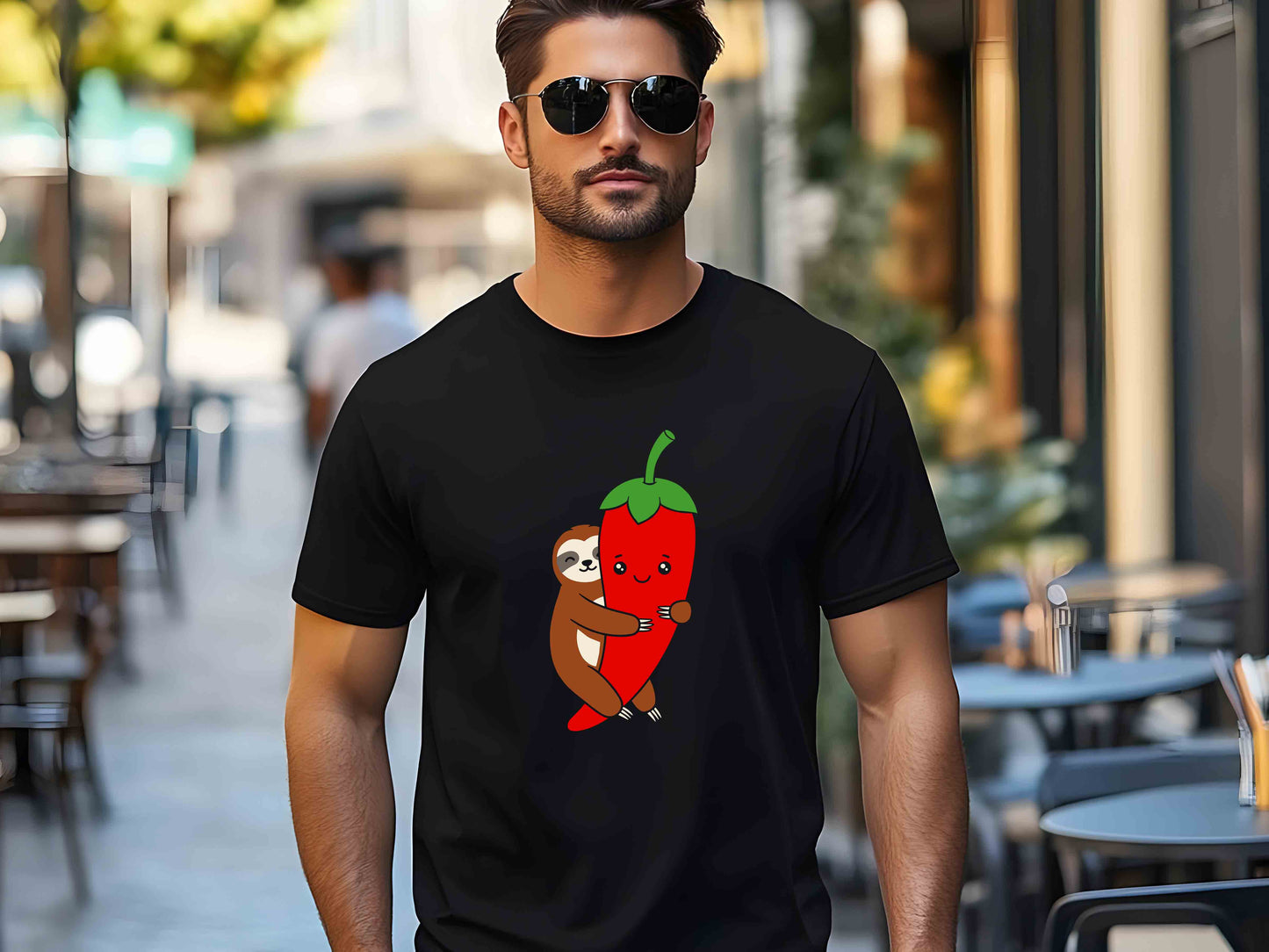 Spicy Sloth Chili Pepper T-Shirt – Funny Hot Sauce Lover Tee