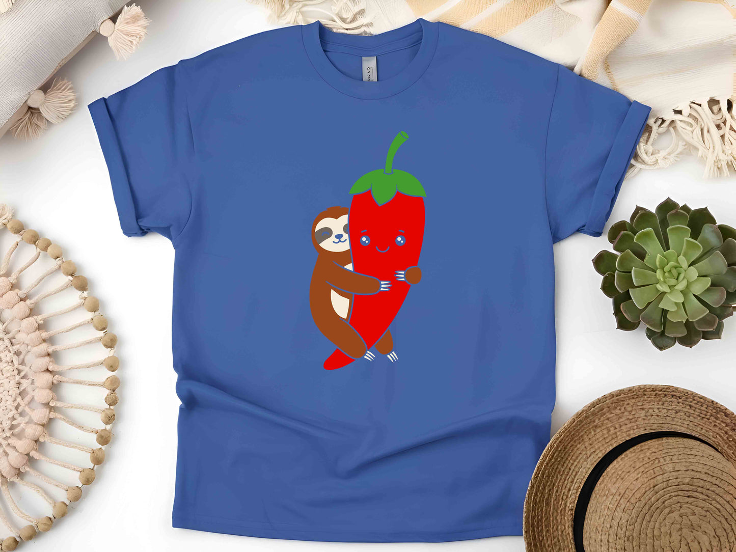 Spicy Sloth Chili Pepper T-Shirt – Funny Hot Sauce Lover Tee