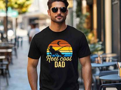 Reel Cool Dad T-Shirt, Funny Fishing Dad Tee, Unisex Father's Day Gift, Fisherman Graphic Shirt, Outdoor Adventure Dad Tee