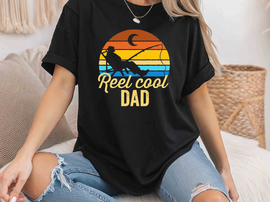 Reel Cool Dad T-Shirt, Funny Fishing Dad Tee, Unisex Father's Day Gift, Fisherman Graphic Shirt, Outdoor Adventure Dad Tee