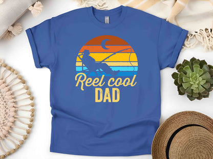 Reel Cool Dad T-Shirt, Funny Fishing Dad Tee, Unisex Father's Day Gift, Fisherman Graphic Shirt, Outdoor Adventure Dad Tee