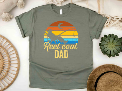 Reel Cool Dad T-Shirt, Funny Fishing Dad Tee, Unisex Father's Day Gift, Fisherman Graphic Shirt, Outdoor Adventure Dad Tee