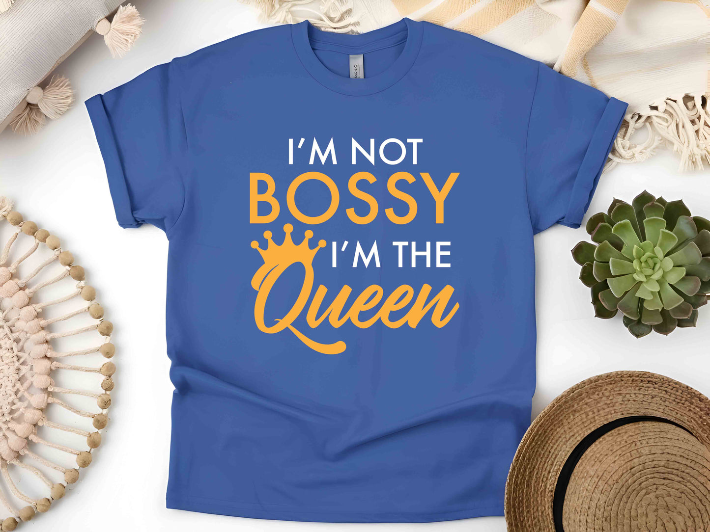 I'm Not Bossy, I'm the Queen T-Shirt – Funny Mom and Teacher Tee, Perfect Gift for Her