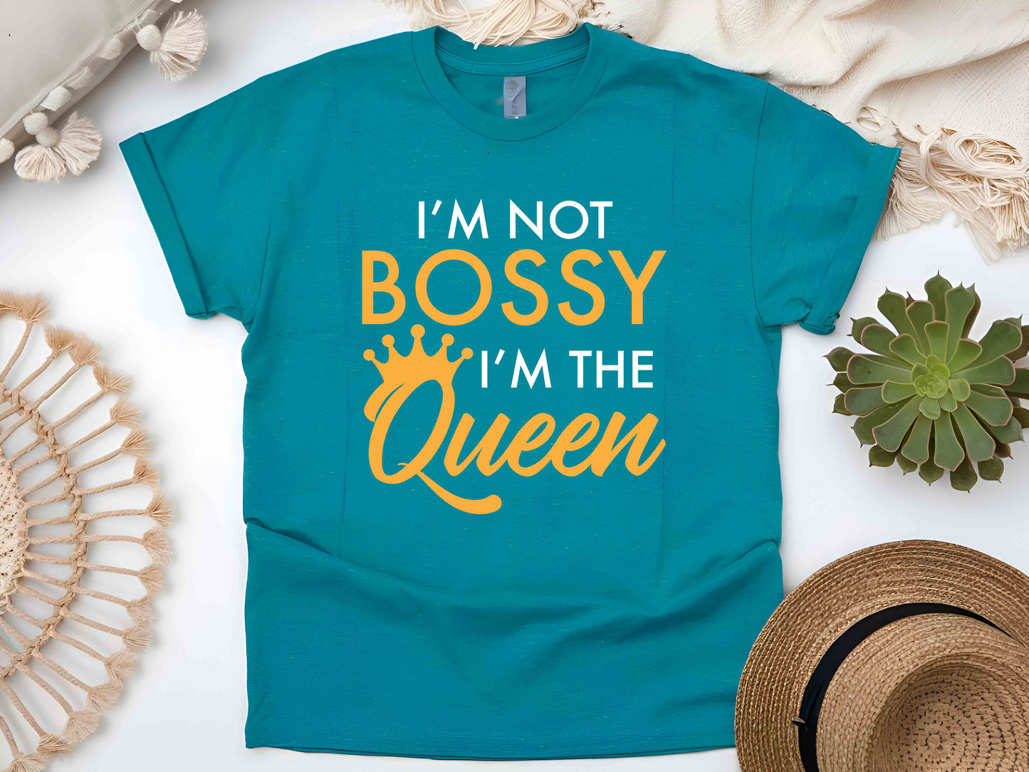 I'm Not Bossy, I'm the Queen T-Shirt – Funny Mom and Teacher Tee, Perfect Gift for Her