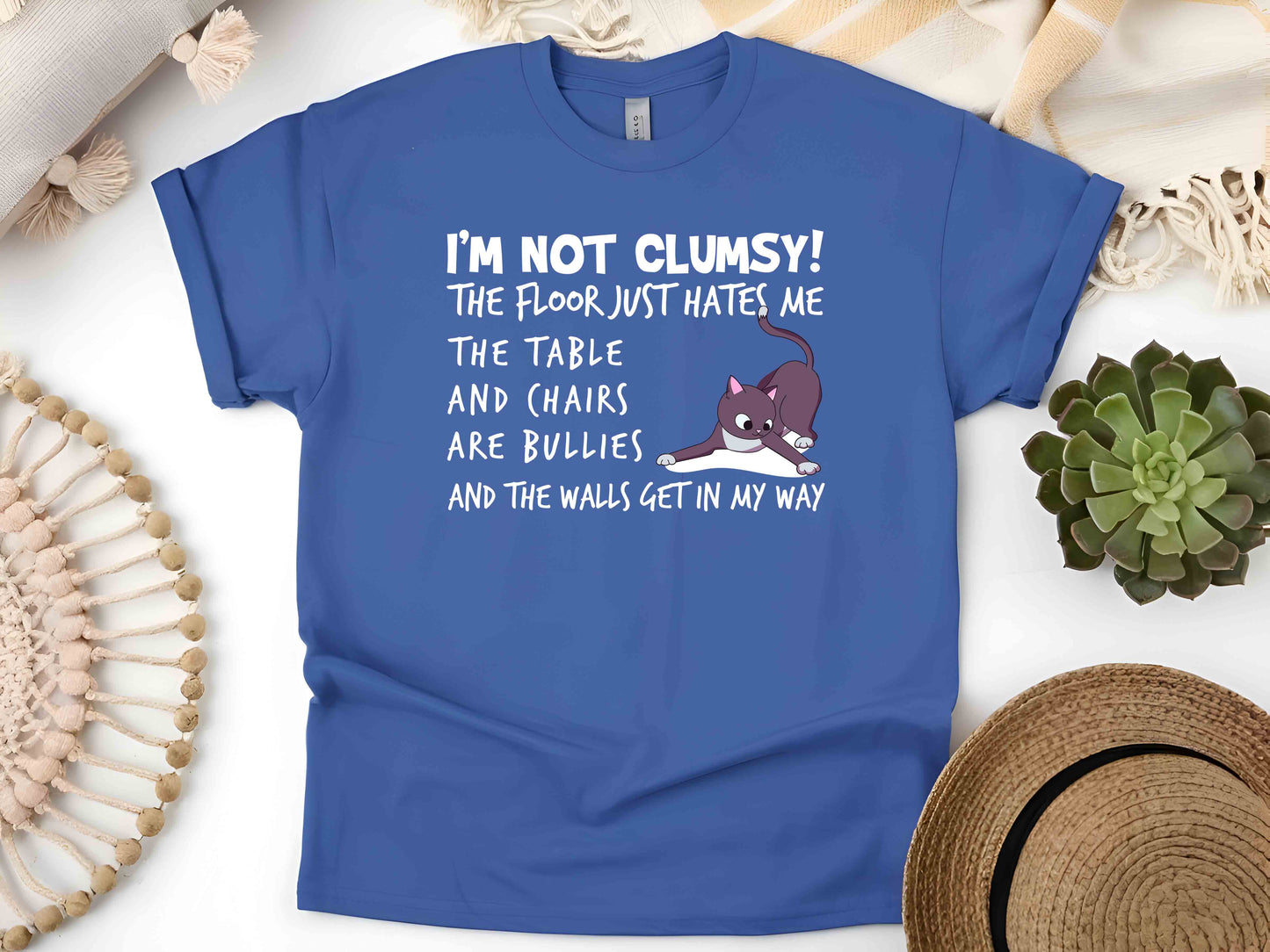 I'm Not Clumsy The Floor Just Hates Me T-Shirt – Funny Sarcastic Tee, Unisex Humor Shirt, Perfect Gift for Clumsy Friends and Family