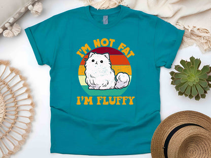 I'm Not Fat I'm Just Fluffy T-Shirt – Cute Cat Humor Tee, Playful Unisex Shirt, Funny Gift for Cat Lovers and Fluffy Friends