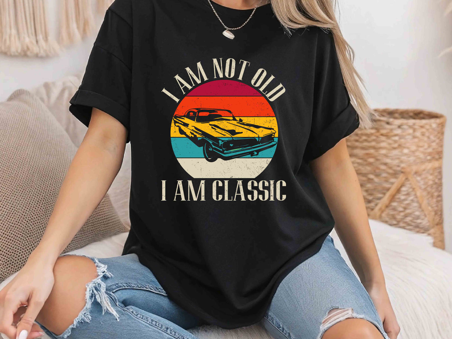 I'm Not Old I'm a Classic T-Shirt – Funny Vintage Car Graphic Tee, Unisex Retro Auto Enthusiast Shirt, Perfect Birthday Gift for Car Lovers