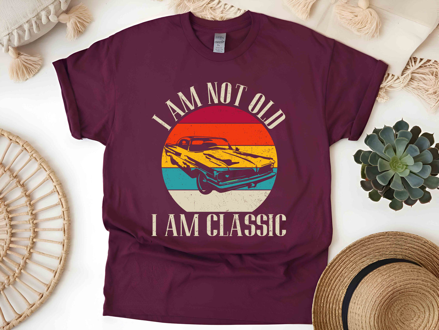 I'm Not Old I'm a Classic T-Shirt – Funny Vintage Car Graphic Tee, Unisex Retro Auto Enthusiast Shirt, Perfect Birthday Gift for Car Lovers