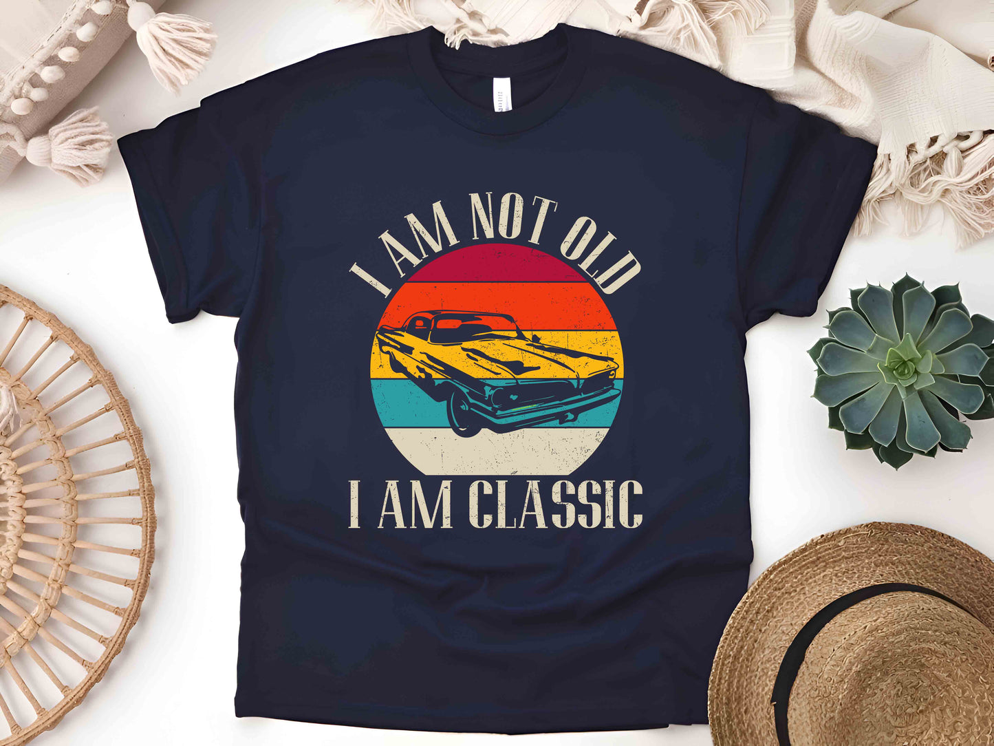 I'm Not Old I'm a Classic T-Shirt – Funny Vintage Car Graphic Tee, Unisex Retro Auto Enthusiast Shirt, Perfect Birthday Gift for Car Lovers