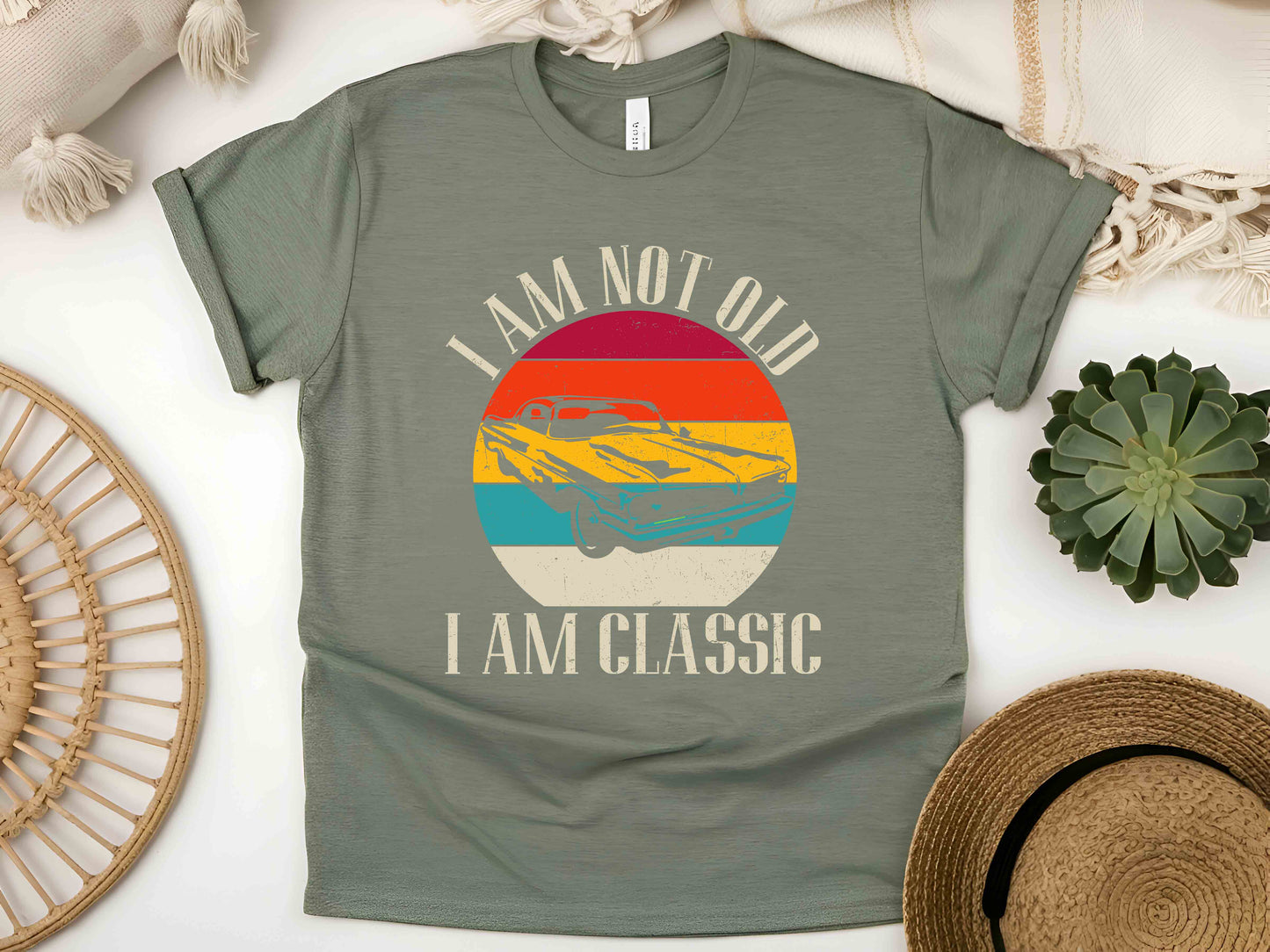 I'm Not Old I'm a Classic T-Shirt – Funny Vintage Car Graphic Tee, Unisex Retro Auto Enthusiast Shirt, Perfect Birthday Gift for Car Lovers